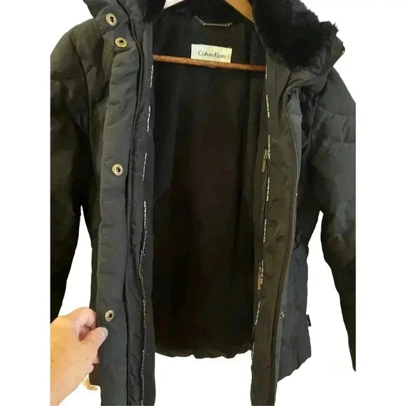 Calvin Klein Women’s Down Filled Black Puffer Jacket Size S - Picture 6 of 9